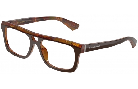 Monturas - Dolce & Gabbana - DG3431 - 3456  BROWN ON PEARL GOLD BROWN