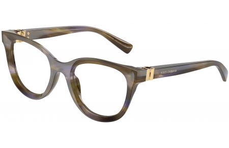 Monturas - Dolce & Gabbana - DG3437 - 3447  STRIPED OLIVE GREEN