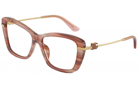 Monturas - Dolce & Gabbana - DG3439 - 3473  STRIPED RED