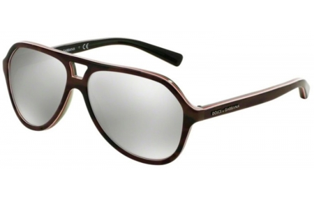 Gafas Junior - Dolce & Gabbana Junior - DG4201 - 29526G CAMO FLUO RED BROWN // LIGHT GREY MIRROR SILVER