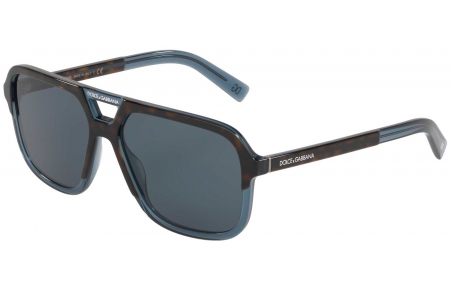 Gafas de Sol - Dolce & Gabbana - DG4354 - 320980 TOP HAVANA ON TRANSPARENT BLUE // BLUE
