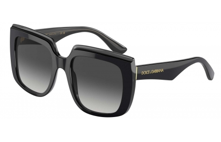 Gafas de Sol - Dolce & Gabbana - DG4414 - 501/8G BLACK ON BLACK TRANSPARENT // GREY GRADIENT