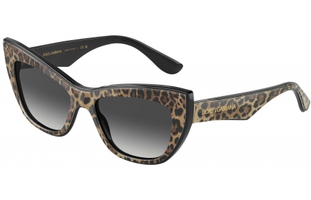 Gafas de Sol - Dolce & Gabbana - DG4417 - 31638G LEOPARD BROWN ON BLACK // GREY GRADIENT