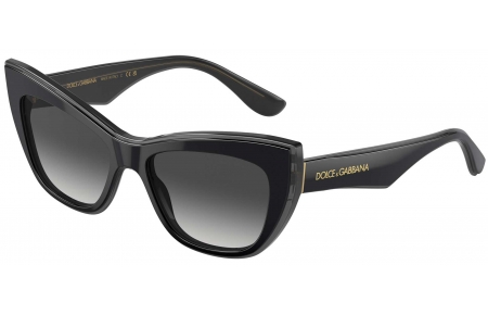 Gafas de Sol - Dolce & Gabbana - DG4417 - 32468G BLACK ON TRANSPARENT GREY // GREY GRADIENT