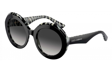 Gafas de Sol - Dolce & Gabbana - DG4418 - 33728G BLACK ON ZEBRA // GREY GRADIENT