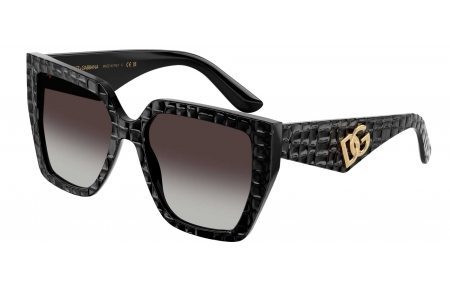 Gafas de Sol - Dolce & Gabbana - DG4438 - 32888G  TEXTURED BLACK AND COCONUT // GREY GRADIENT
