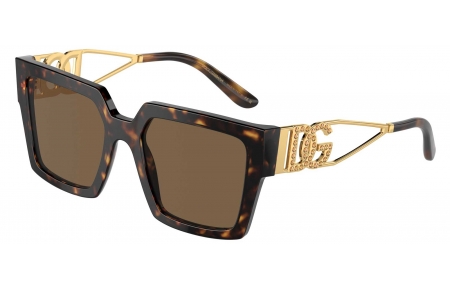 Gafas de Sol - Dolce & Gabbana - DG4446B - 502/73 HAVANA // DARK BROWN