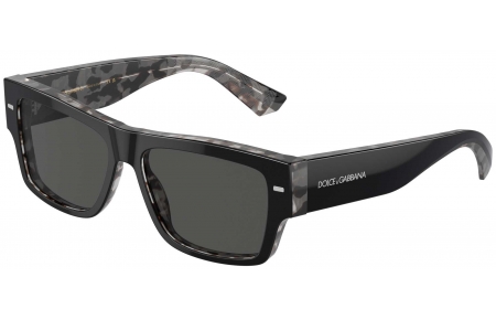 Gafas de Sol - Dolce & Gabbana - DG4451 - 340387  HAVANA BLACK ON GREY // DARK GREY