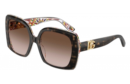 Gafas de Sol - Dolce & Gabbana - DG4475 - 321713  HAVANA ON WHITE BARROW // BROWN GRADIENT