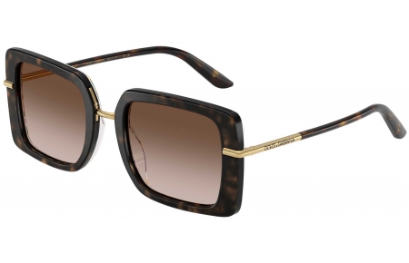 Gafas de Sol - Dolce & Gabbana - DG4491 - 321713  HAVANA ON WHITE BARROW // BROWN GRADIENT