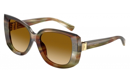 Gafas de Sol - Dolce & Gabbana - DG4495 - 34462L  STRIPED OCHRE // LIGHT BROWN GRADIENT YELLOW