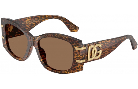 Gafas de Sol - Dolce & Gabbana - DG4501 - 347073  TRANSPARENT LEOPARD // DARK BROWN