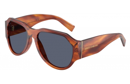 Gafas de Sol - Dolce & Gabbana - DG4504 - 32212V  STRIPED GINGER // DARK BLUE POLARIZED