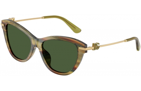 Gafas de Sol - Dolce & Gabbana - DG4534 - 347571  STRIPED GREEN // DARK GREEN