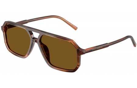 Gafas de Sol - Dolce & Gabbana - DG4541 - 348183  STRIPED BROWN // DARK BROWN POLARIZED