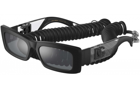 Gafas de Sol - Dolce & Gabbana - DG6173 - 25256G BLACK RUBBER // LIGHT GREY MIRROR BLACK