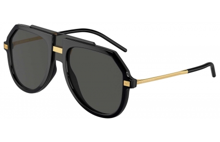Gafas de Sol - Dolce & Gabbana - DG6195 - 501/87 BLACK // DARK GREY