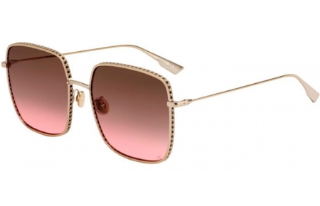 Sunglasses - Dior - DIORBYDIOR3F - 3YG (86) LIGHT GOLD // BLACK BROWN GREEN GRADIENT ANTIREFLECTION
