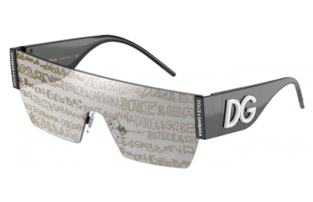 Sunglasses - Dolce & Gabbana - DG2233 - 3277K1 BLACK // GREY SILVER GOLD GRAFFITI