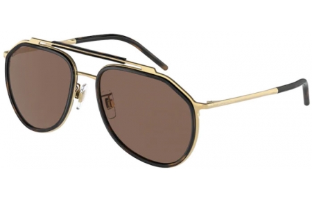 Sunglasses - Dolce & Gabbana - DG2277 - 02/73 GOLD HAVANA // DARK BROWN