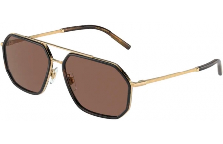 Gafas de Sol - Dolce & Gabbana - DG2285 - 02/73 GOLD HAVANA // DARK BROWN