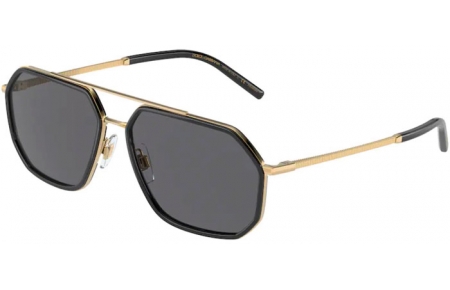 Sunglasses - Dolce & Gabbana - DG2285 - 02/81 GOLD BLACK // GREY POLARIZED