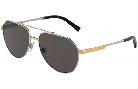 Gafas de Sol - Dolce & Gabbana - DG2288 - 131387 SILVER GOLD // DARK GREY