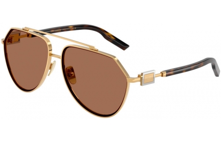 Sunglasses - Dolce & Gabbana - DG2315 - 02/73 GOLD // DARK BROWN