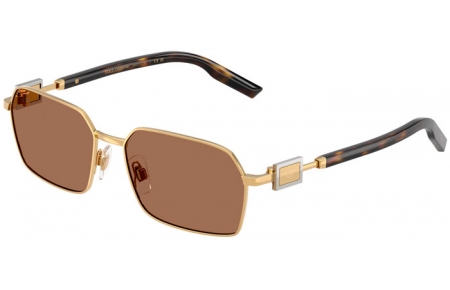 Sunglasses - Dolce & Gabbana - DG2316 - 02/73 GOLD // DARK BROWN