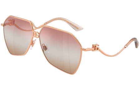 Gafas de Sol - Dolce & Gabbana - DG2326 - 1298EL  ROSE GOLD // PINK GRADIENT BROWN MIRROR