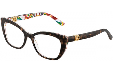 Frames - Dolce & Gabbana - DG3398 - 3217  HAVANA ON WHITE BARROW
