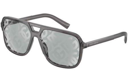 Sunglasses - Dolce & Gabbana - DG4354 - 3160AL GREY // LIGHT GREY TAMPOO MIRROR SILVER