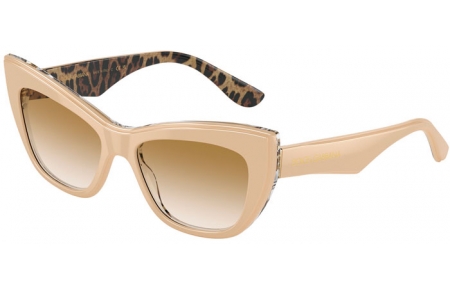 Gafas de Sol - Dolce & Gabbana - DG4417 - 338113 BEIGE ON LEOPARD // LIGHT BROWN GRADIENT TRANSPARENT