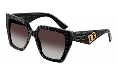 Gafas de Sol - Dolce & Gabbana - DG4438 - 32888G  TEXTURED BLACK AND COCONUT // GREY GRADIENT