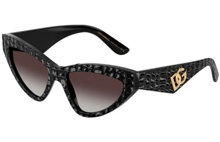 Gafas de Sol - Dolce & Gabbana - DG4439 - 32888G  TEXTURED BLACK AND COCONUT // GREY GRADIENT