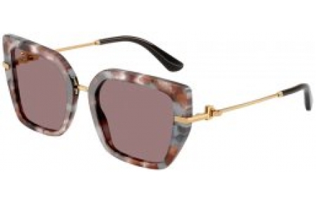 Lunettes de soleil - Dolce & Gabbana - DG4474 - 34457N  HAVANA GREY // PURPLE BROWN