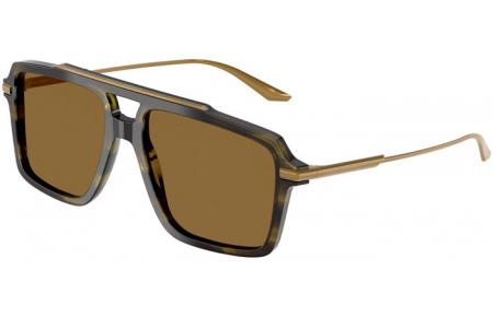 Lunettes de soleil - Dolce & Gabbana - DG4477 - 3447S7  STRIPED GREEN OLIVE // BROWN
