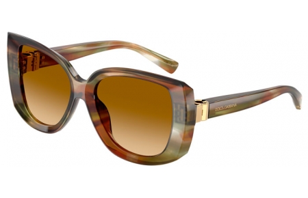Sunglasses - Dolce & Gabbana - DG4495 - 34462L  STRIPED OCHRE // LIGHT BROWN GRADIENT YELLOW