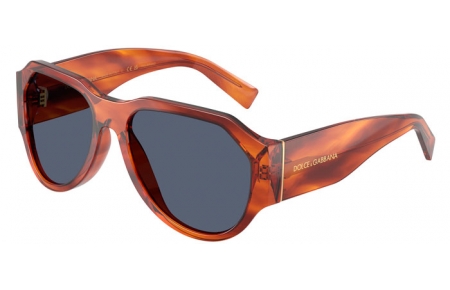 Gafas de Sol - Dolce & Gabbana - DG4504 - 32212V  STRIPED GINGER // DARK BLUE POLARIZED