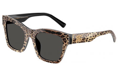 Gafas de Sol - Dolce & Gabbana - DG4512 - 316387  LEOPARD BROWN ON BLACK // DARK GREY