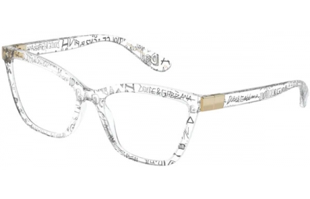 Monturas - Dolce & Gabbana - DG5076 - 3314 TRANSPARENT GRAFFITI