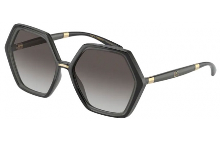 Sunglasses - Dolce & Gabbana - DG6167 - 32468G BLACK TRANSPARENT BLACK // LIGHT GREY GRADIENT BLACK