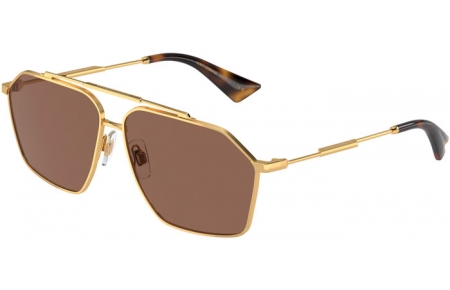 Sunglasses - Dolce & Gabbana - DG2303 - 02/73 GOLD // DARK BROWN