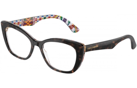 Frames - Dolce & Gabbana - DG3360 - 3217  HAVANA ON WHITE BARROW