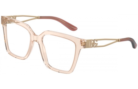 Lunettes de vue - Dolce & Gabbana - DG3376B - 3432  TRANSPARENT CAMEL