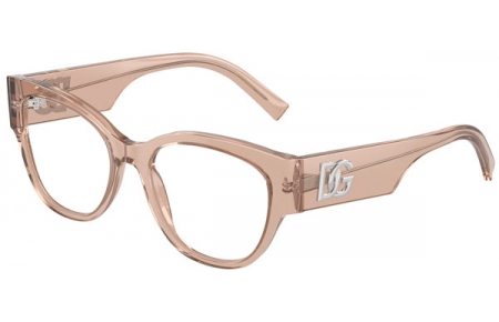 Lunettes de vue - Dolce & Gabbana - DG3377 - 3432  TRANSPARENT CAMEL
