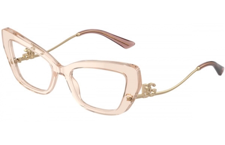 Lunettes de vue - Dolce & Gabbana - DG3391B - 3432  TRANSPARENT CAMEL