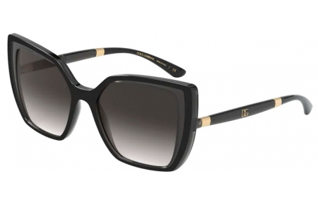 Gafas de Sol - Dolce & Gabbana - DG6138 - 32468G BLACK ON TRANSPARENT GREY // GREY GRADIENT