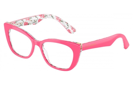 Gafas Junior - Dolce & Gabbana Junior - DX3357 - 3408  PINK ON PINK FLOWERS