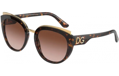 Gafas de Sol - Dolce & Gabbana - DG4383 - 502/13 HAVANA // DARK BROWN GRADIENT